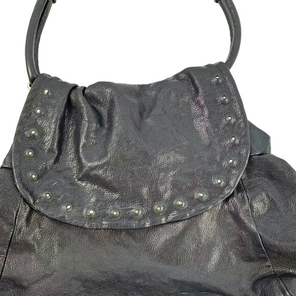 Tre Vero Top Frame‎ Leather Stud Accented Shoulder Bag - Picture 3 of 12
